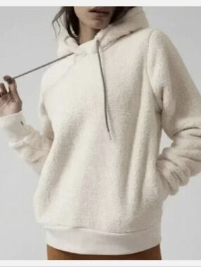 Athleta Tugga Sherpa Hoodie Cream Small